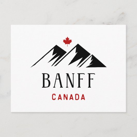 Cool Banff Canada Mountains esdoornblad licht-kleu Briefkaart (Voorkant)