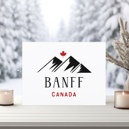 Cool Banff Canada Mountains esdoornblad licht-kleu Briefkaart
