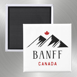 Cool Banff Canada Mountains esdoornblad licht-kleu Magneet
