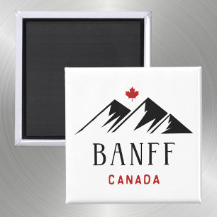 Cool Banff Canada Mountains esdoornblad licht-kleu Magneet
