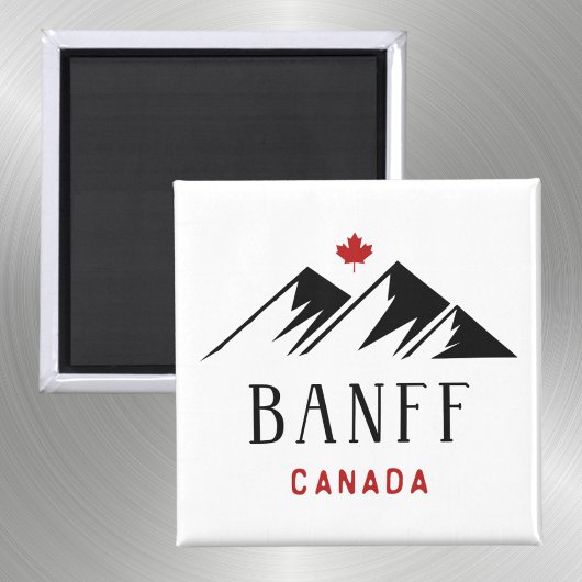 Cool Banff Canada Mountains esdoornblad licht-kleu Magneet