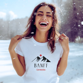 Cool Banff Canada Mountains esdoornblad licht-kleu T-shirt