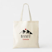 Cool Banff Canada Mountains esdoornblad licht-kleu Tote Bag (Achterkant)