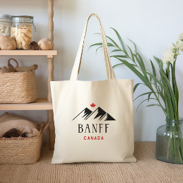 Cool Banff Canada Mountains esdoornblad licht-kleu Tote Bag