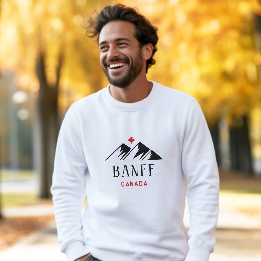 Cool Banff Canada Mountains esdoornblad licht-kleu Trui