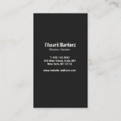 Cool Barber Barbershop Elektrische Haarschaar Visitekaartje (Achterkant)