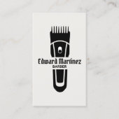 Cool Barber Barbershop Elektrische Haarschaar Visitekaartje (Voorkant)