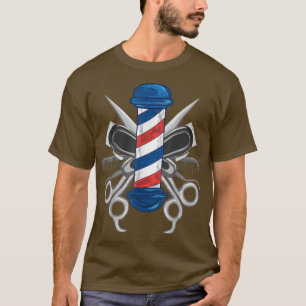 Cool Barber Design Mannen Vrouwen Barber Pole Barb T-shirt