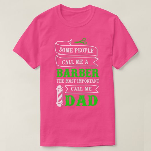 Cool Barber houdt van familie Barber Dad T-shirt (Design voorkant)
