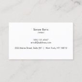 Cool Barber Monogram Scissors Logo Hout Visitekaartje (Achterkant)