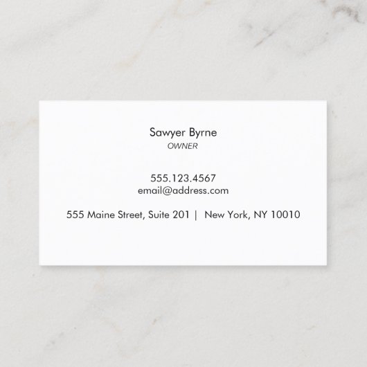 Cool  Barber Monogram Scissors Logo Hout Visitekaartje (Achterkant)