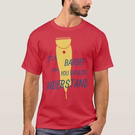 Cool barber schort quote voor mannen barber stoel t-shirt (Voorkant)