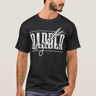 Cool Barber Scissors Fonts Barber Apprenti T-shirt