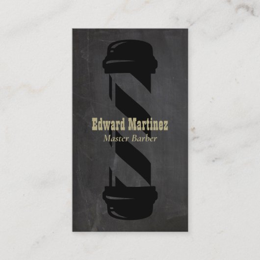 COOL Barber Shop Barbershop Pole Visitekaartje (Voorkant)