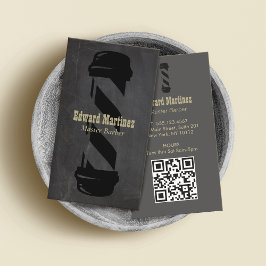 COOL Barber Shop Barbershop Pole Visitekaartje