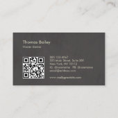 Cool  Barber Shop QR Code Visitekaartje (Achterkant)