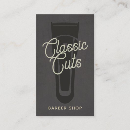 Cool Barber Shop QR Code Visitekaartje (Voorkant)