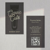Cool Barber Shop QR Code Visitekaartje