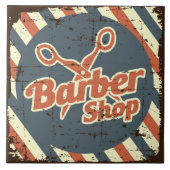 Cool Barber shop retro Tegeltje (Voorkant)
