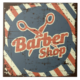 Cool Barber shop retro Tegeltje