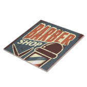 Cool Barber shop retro Tegeltje (Zijkant)
