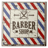 Cool Barber shop retro Tegeltje (Voorkant)