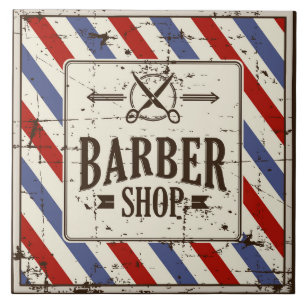 Cool Barber shop retro Tegeltje