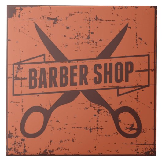 Cool Barber shop retro Tegeltje (Voorkant)