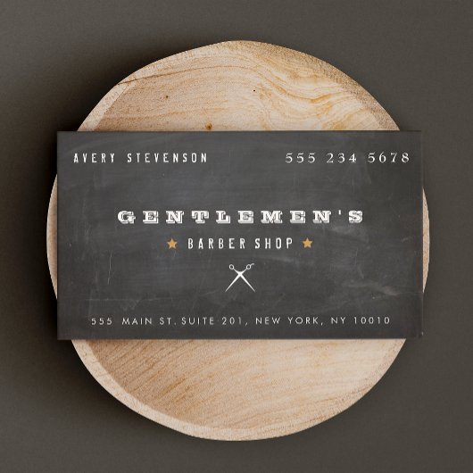 Cool  Barber Shop Scissors Visitekaartje