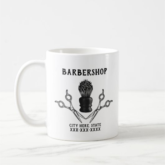 Cool Barbershop Business Swag Barber Schaar Koffiemok (Links)