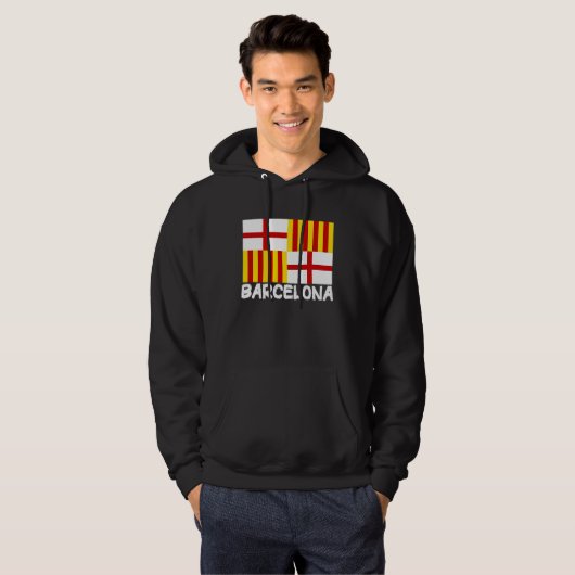 Cool Barcelona Flag Hoodie (Voorkant volledig)
