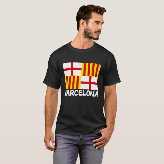 Cool Barcelona Flag T-shirt (Voorkant volledig)