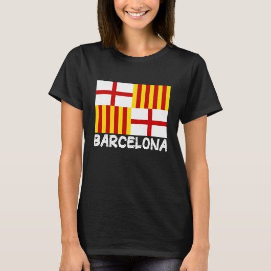 Cool Barcelona Flag T-shirt (Voorkant)