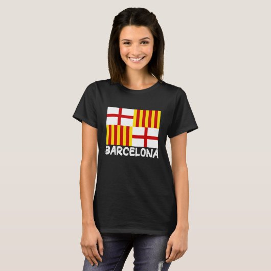 Cool Barcelona Flag T-shirt (Voorkant volledig)