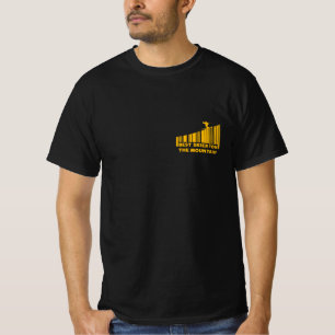 Cool Barcode Design Best Skier On The Mountain  T-shirt