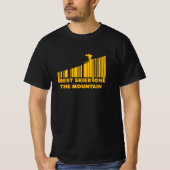 Cool Barcode Design Best Skier On The Mountain  T-shirt (Voorkant)