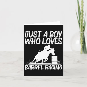 Cool Barrel Racing Art voor jongens Kinder paardri Kaart