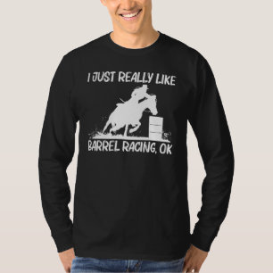 Cool Barrel Racing Art voor mannen Horseback Rid T-shirt