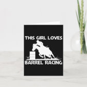 Cool Barrel Racing Art voor meisjes Mam Horseback  Kaart (Voorkant)