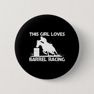 Cool Barrel Racing Art voor meisjes Mam Horseback Ronde Button 5,7 Cm