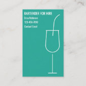 Cool Bartender For Hire Business Cards Visitekaartje (Voorkant)