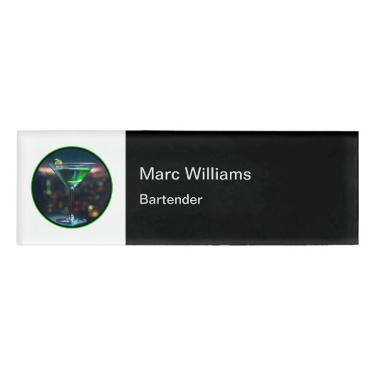 Cool Bartender Naam ID Labels Naambadge (Voorkant)