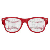 Cool Baseball Ball Game Player Red White Kinder Zonnebril (Voorkant)