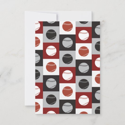 COOL BASEBALL Bar Bat Mitzvah Party Card Kaart (Achterkant)