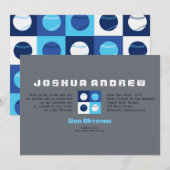 COOL BASEBALL Bar Bat Mitzvah Uitnodiging (Voorkant / Achterkant)