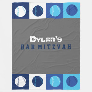 COOL BASEBALL Bar Mitzvah Foto op achtergrond Fleece Deken