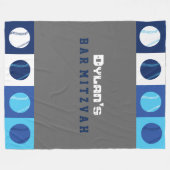 COOL BASEBALL Bar Mitzvah Foto op achtergrond Fleece Deken (Voorkant (Horizontaal))