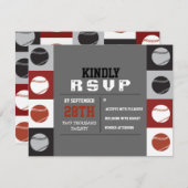 COOL BASEBALL Bar Mitzvah Reply RSVP Card (Voorkant / Achterkant)