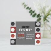 COOL BASEBALL Bar Mitzvah Reply RSVP Card Kaartje (Staand voorkant)