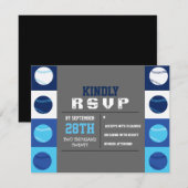 COOL BASEBALL Bar Mitzvah Reply RSVP Card Kaartje (Voorkant / Achterkant)